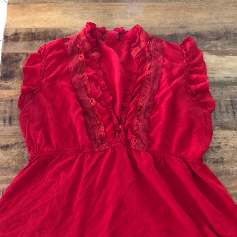 Red blouse